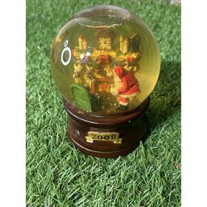 Vintage Santa Claus Snow Globe Music Box – Lights Up & Plays Tune – Tested Works